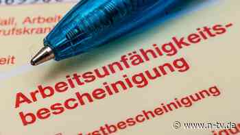 Der Tag: Krankschreibungen in Deutschland immer öfter digital - n-tv NACHRICHTEN