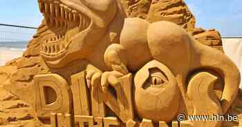 Eerste dinosaurus van Zandsculpturenfestival herrezen - Het Laatste Nieuws