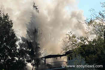 PHOTOS: Abbotsford fire crews battle house fire in east Abbotsford