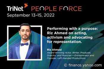Award-Winning Actor, Musician and Entrepreneur Riz Ahmed To Speak at TriNet PeopleForce 2022 - Yahoo Finance