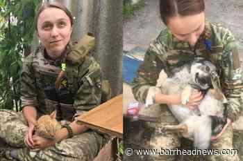 'Animal-loving' Ukrainian sniper rescues abandoned pets from battlefield - Barrhead News