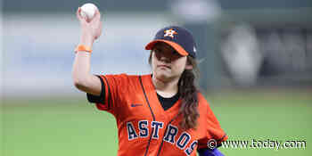 10-year-old Uvalde survivor who spent 66 days in hospital throws out first pitch