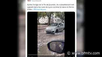 Fortes pluies, ruissellements dans les rues: les images de Lyon touchée par un violent orage - BFMTV