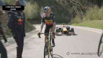 Formula 1 e ciclismo - Verstappen show verso Spa: che sfida con la bici di van Aert! - Eurosport IT