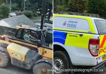 Man sought after JCB Telehandler stolen from Burnley Road building site