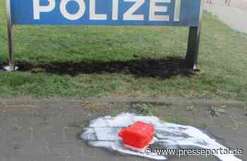 POL-HI: Polizeischild in Brand gesetzt - Tatverdächtiger in Gewahrsam
