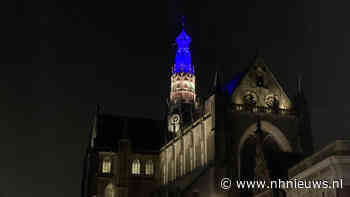 Bavo-toren Haarlem vanavond niet meer blauw-geel: 'Signaal tijdelijk, hulp niet' - NH Nieuws