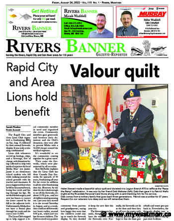 Friday, August 26, 2022 Rivers Banner - myWestman.ca