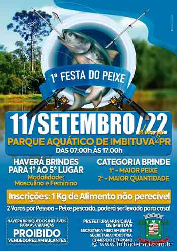 Prefeitura de Imbituva realizará 1ª Festa do Peixe no Parque Aquático - Folha de Irati
