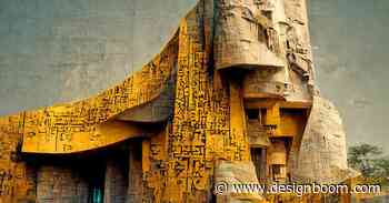 AI fuses pharaonic architecture modules + abstract expressionism - Designboom