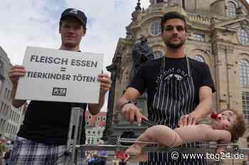 Peta wiederholt provokante Tierschutzaktion: "Baby" auch in Dresden gegrillt - TAG24