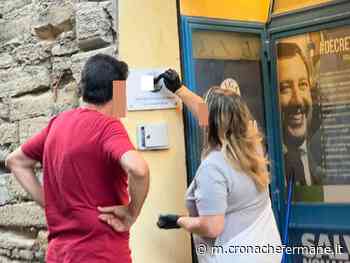 «Attacco alla sede della Lega a Fermo». Adesivi sulla vetrata e serranda forzata - Cronache Fermane