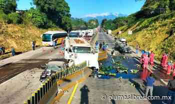 Por carambola, cierran la autopista tramo Orizaba-Fortín - plumas libres