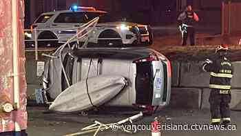 Nanaimo crash: Car catches fire after collision | CTV News - CTV News VI