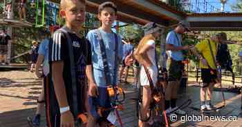 Ukrainian youth enjoy fun filled day at Edmonton’s Snow Valley, far from war