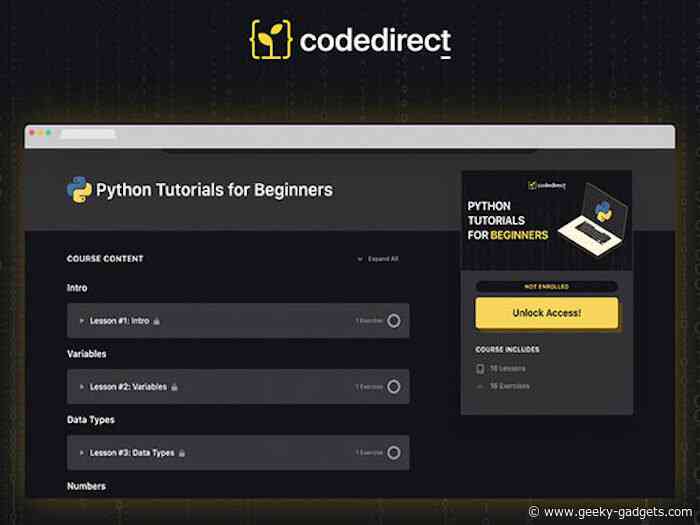 Deals: Code Direct Python Interactive Coding Lifetime Access