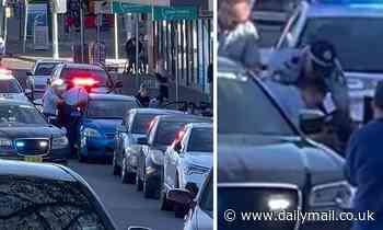 Sydney cops pull man out of car in Riverwood after a breath test before wrestling him to ground - Daily Mail