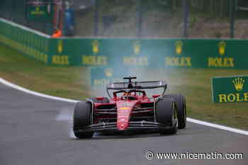 Charles Leclerc derrière Max Verstappen sur la grille de départ du Grand Prix de Belgique