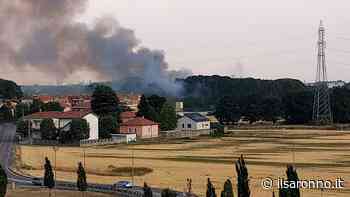 Incendio nei campi fra Caronno, Cascina Colombara e Solaro: alta colonna di fumo - ilSaronno