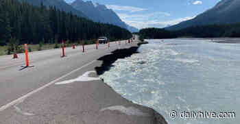 Key road between Jasper and Banff washed away into river (PHOTO) | News - Daily Hive
