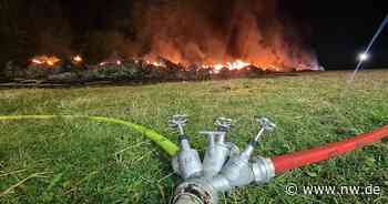 Strohlager in Borchen absichtlich in Brand gesteckt - Neue Westfälische