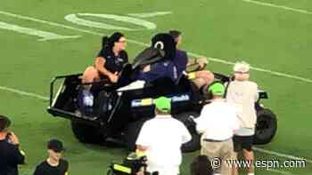 Oh, Poe: Injured Ravens mascot carted off field