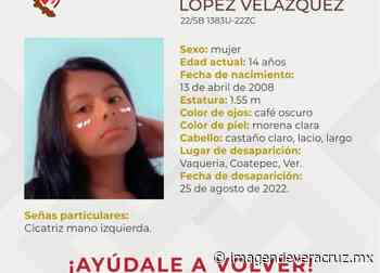 Buscan a Usveydi Jazmín; desapareció en Coatepec - Imagen de Veracruz