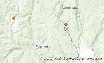 Wildfire sparks at MacKenzie Lake near Princeton - Penticton Western News