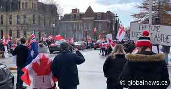 1 more arrest overnight at Fredericton mandate protest, drones prohibited in area - Global News