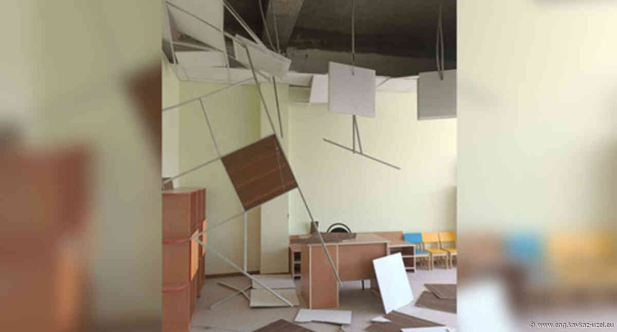 Ceiling collapse in new Kaspiysk kindergarten sparks outrage in social networks - Caucasian Knot
