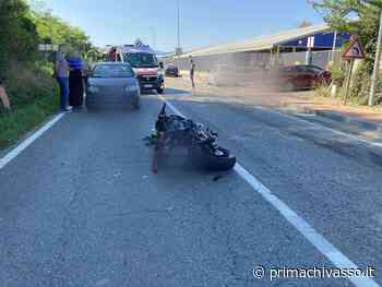 Moto tampona furgone, ferito un uomo - Prima Chivasso