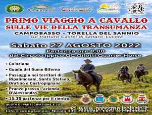 Presentato al Comune di Campobasso il “Primo viaggio a cavallo sulle vie della Transumanza, Campobasso – Torella del Sannio, sul tratturo Castel di Sangro/Lucera” - http://www.pressmoliselazio.it