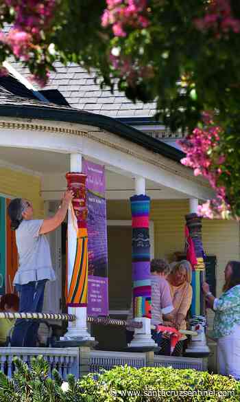 Photo | ‘Yarn bomb’ adorns gallery front at Pajaro Valley Arts - Santa Cruz Sentinel