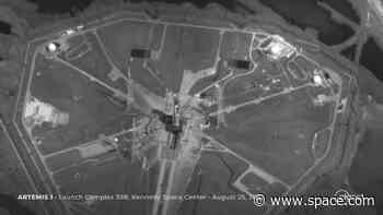 See NASA's Artemis 1 moon rocket on the launch pad from space in Planet satellite video