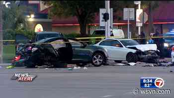 Police investigate multi-car crash in Oakland Park causing road closure - WSVN 7News | Miami News, Weather, Sports | Fort Lauderdale