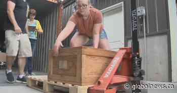 B.C. volunteers fill shipping container with supplies headed to Ukraine
