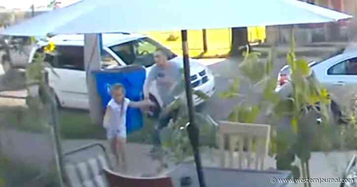 Girl Screams as Man Is Walking By, Family Plays the Security Footage and Realizes Why
