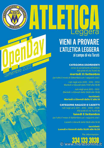 Merate Atletica: a settembre gli Open day per i nati dal 2008 al 2016 - Merate Online