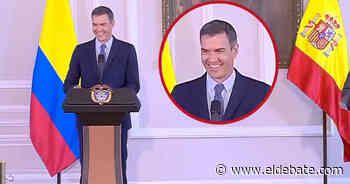 Sánchez se ríe tras ser presentado como «presidente de la República de España» ante Petro - El Debate