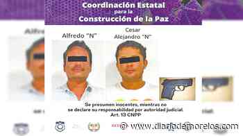 Aseguran a dos individuos; andaban realizando disparos en Cuernavaca - Diario de Morelos