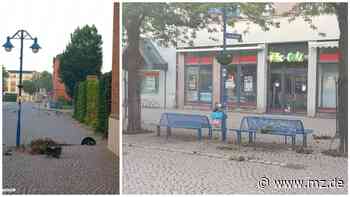 Vandalismus in Bitterfeld: Unbekannte zerstören Blumenampeln in Bitterfelder Innenstadt - Verwaltung erstattet Anzeige - Mitteldeutsche Zeitung