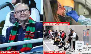 Anthony Albanese tells South Sydney Covid isolation set to be cut to five days: National Cabinet - Daily Mail