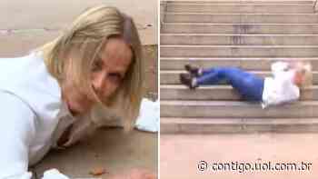 Claudete Troiano é 'arremessada' da escada e vira piada entre telespectadores: "Que susto" - Contigo!