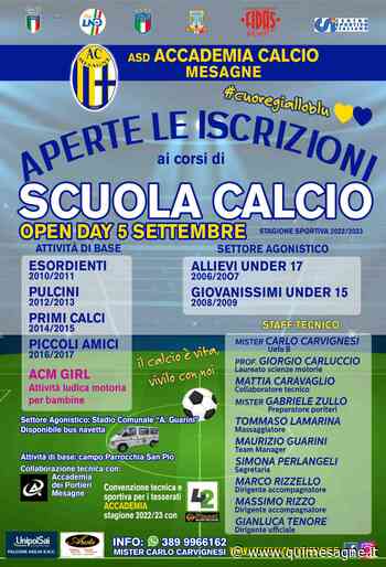 Apertura iscrizioni alla scuola calcio di Carlo Carvignesi - Qui Mesagne