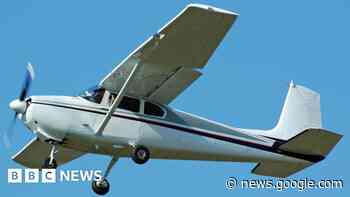 Buckingham: Aircraft hit vehicle on road during landing attempt - BBC