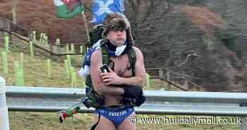 Speedo Mick makes it to the top of Ben Nevis in just his swimming trunks