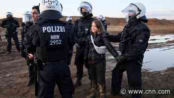 Climate activist Greta Thunberg detained by police in Germany at coal mine protest