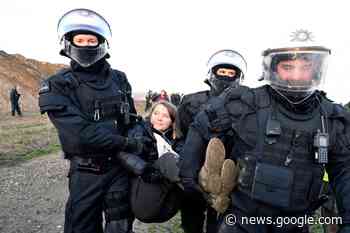 Greta Thunberg carried away by police at German mine protest - Dudley News