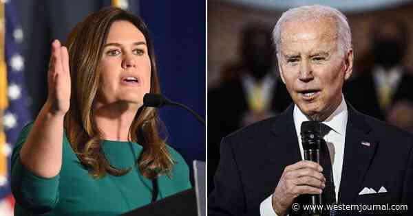 Biden's Got Big Trouble: Sarah Huckabee Sanders Issues Powerful Statement as Governor