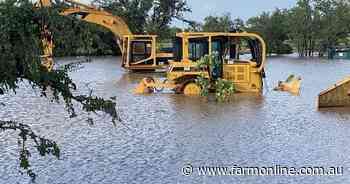 Machinery submerged in floodwaters on Kimberley stations